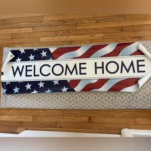 Military Welcome Home Banner and Flag